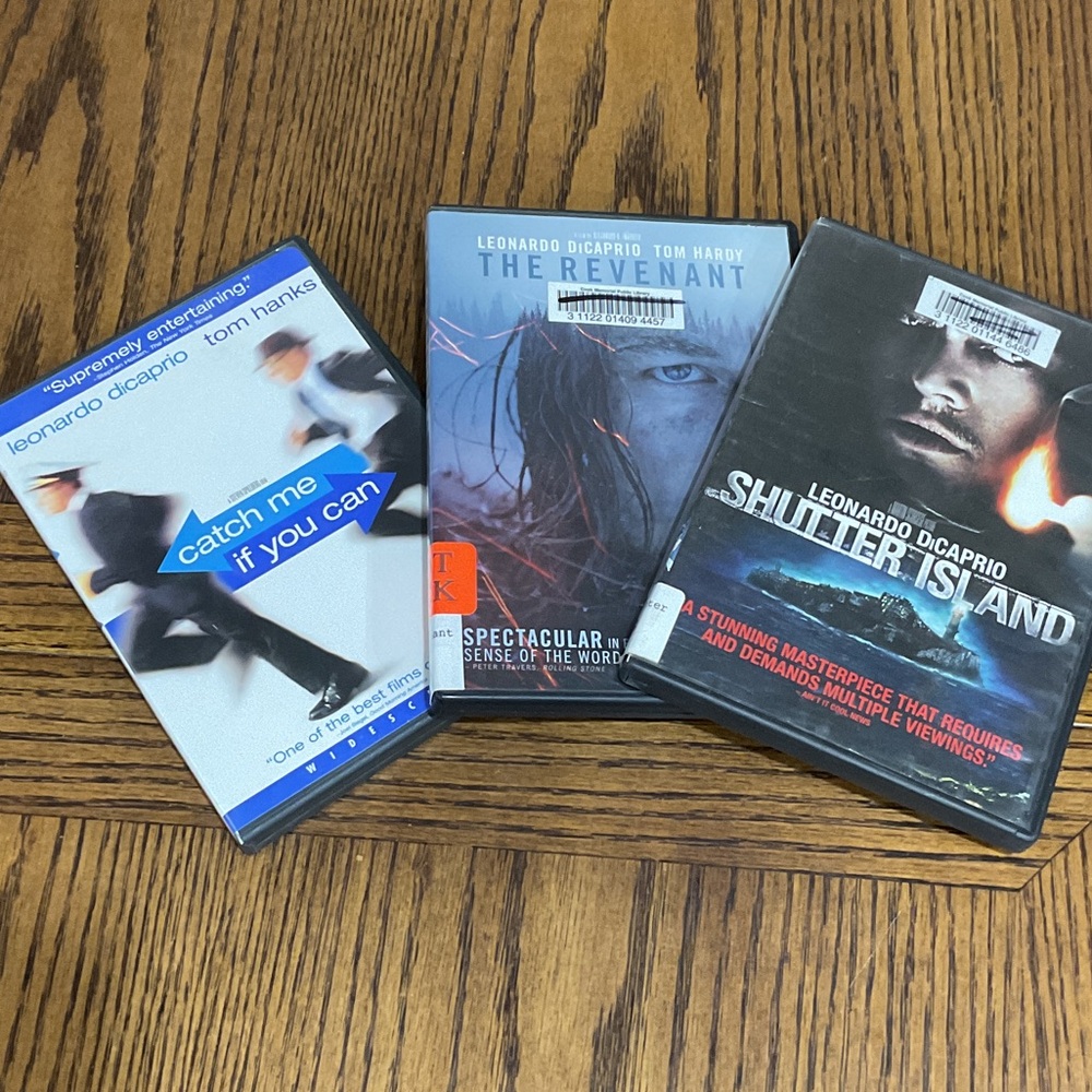 Leonardo DiCaprio DVDs 📀 Revenant, Shutter Island & catch me if you can